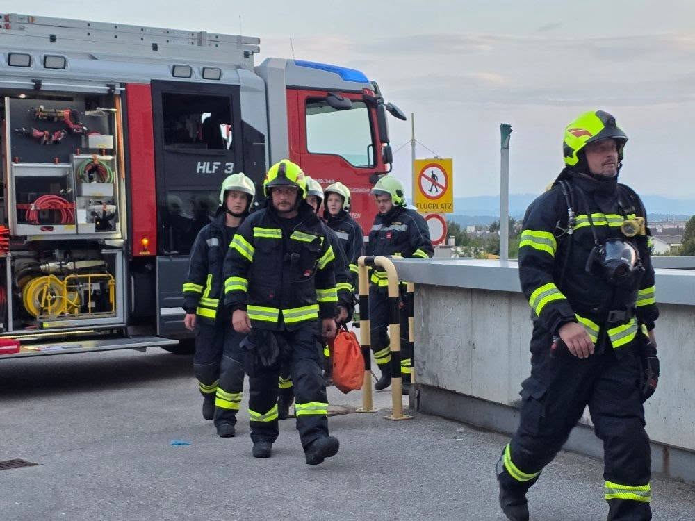 FF Preinsbach bei Großübung im Landesklinikum Amstetten